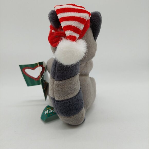 Snowden-Friends Raccoon Stuffed Christmas Plush 1998 Original Tags - Picture 3 of 10